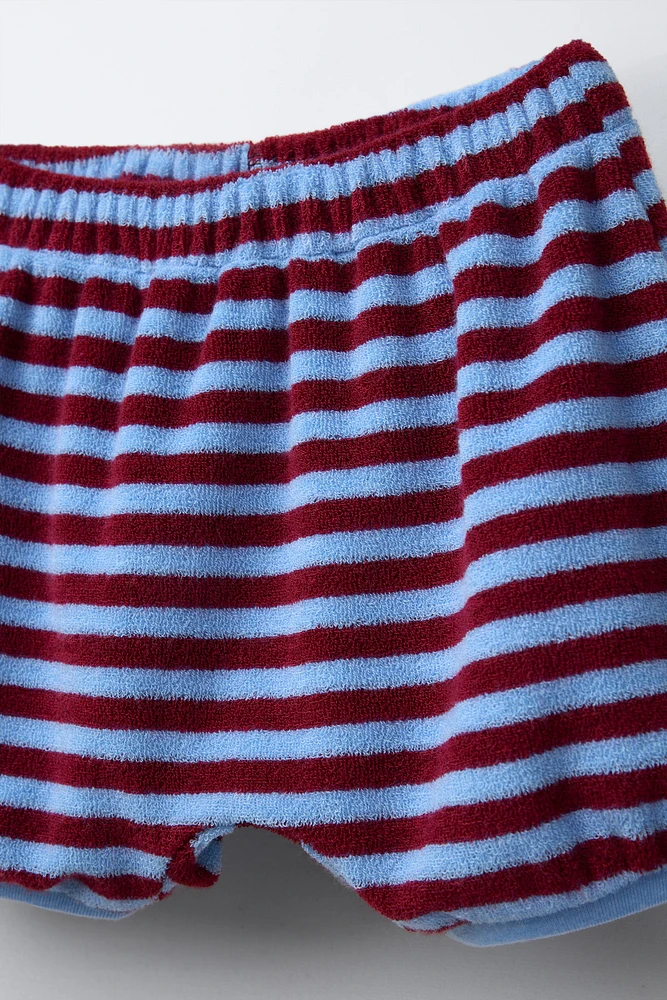 STRIPED TERRYCLOTH BLOOMERS