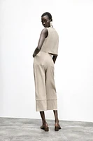 GILET RUSTIQUE EFFRANGÉ AVEC LIN