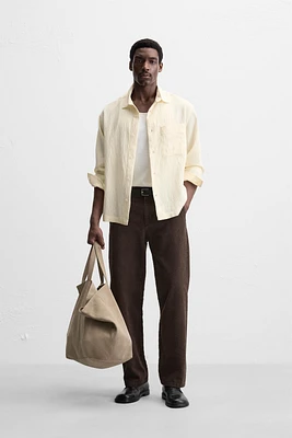PANTALON STRAIGHT FIT STRUCTURÉ