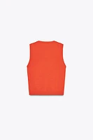 DIAMOND KNIT VEST TOP
