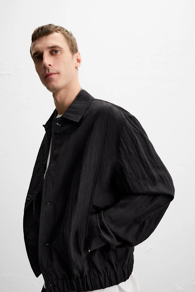 WRINKLE EFFECT FLOWY JACKET