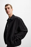 WRINKLE EFFECT FLOWY JACKET