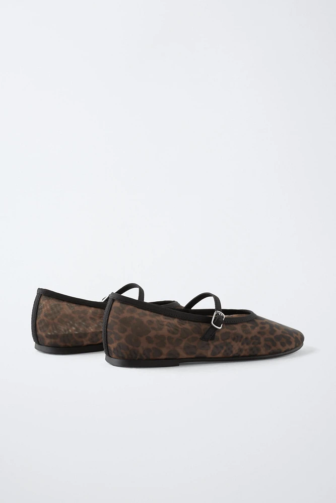 BALLERINES EN ORGANZA ANIMAL PRINT