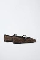 BALLERINES EN ORGANZA ANIMAL PRINT