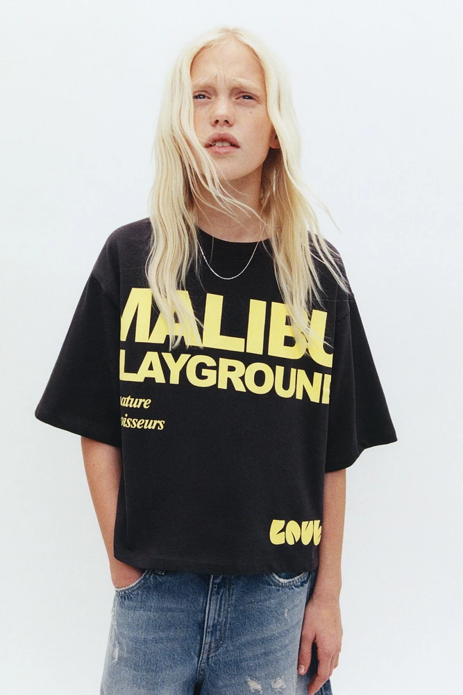 HEAVY JERSEY TEXT T-SHIRT