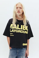 HEAVY JERSEY TEXT T-SHIRT