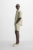 CHEMISE RAYURES LIN - VISCOSE