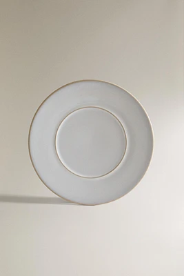 ECRU RIM DINNER PLATE