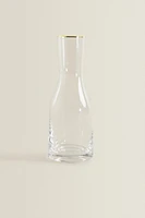 BOHEMIA CRYSTAL BOTTLE WITH A GOLDEN RIM