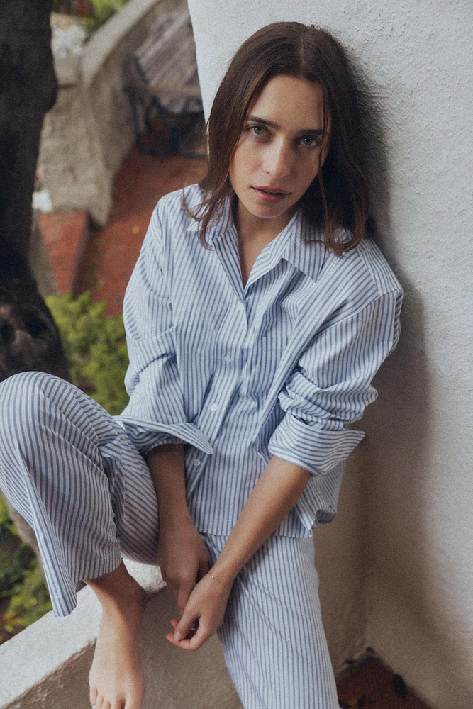 STRIPED STRAIGHT LEG PANTS