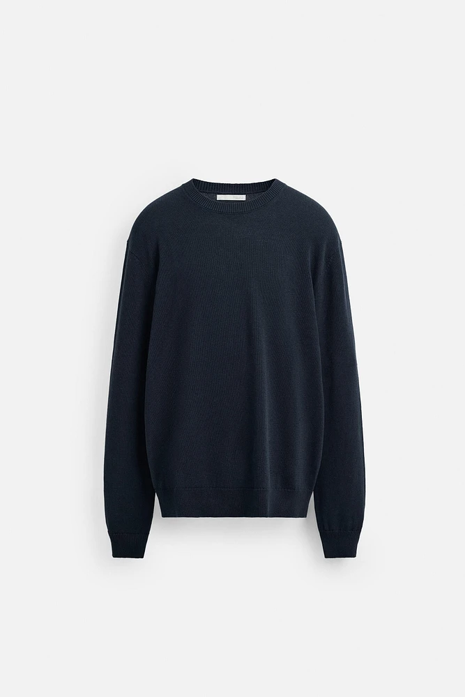 COTTON - LINEN BLEND SWEATER