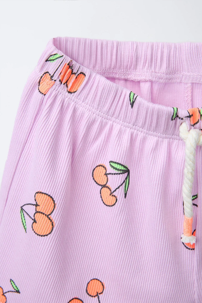 ENSEMBLE T-SHIRT ET BERMUDA RIB IMPRIMÉ