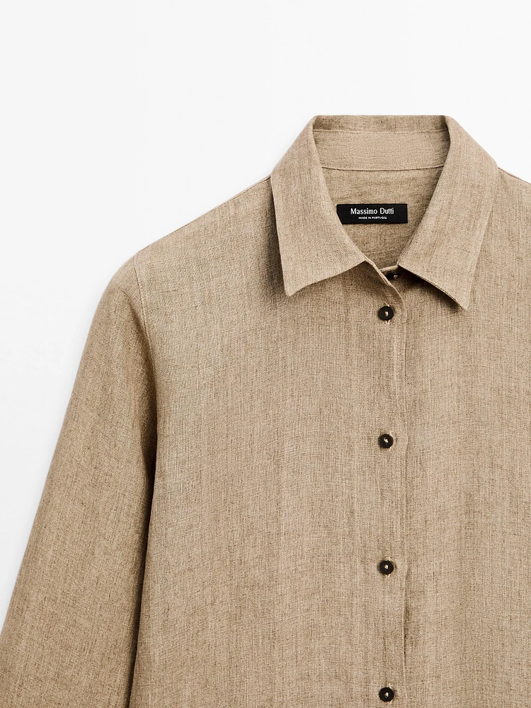 Chemisier chambray 100 % lin