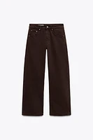 MID WAIST TRF CURVED LEG BALLOON JEANS