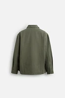WASHED CANVAS OVERSHIRT