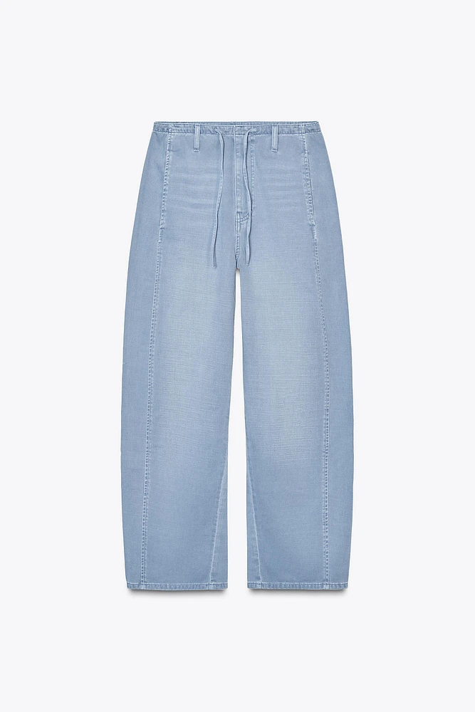 TIE-WAIST CHINO PANTS