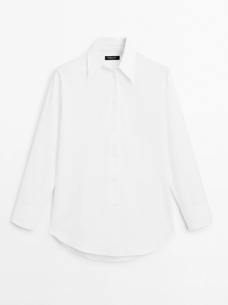 Oversize cotton poplin shirt