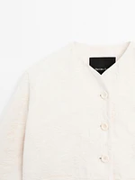 100% cotton floral fabric jacket