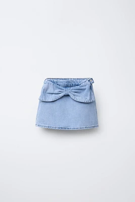 DENIM BOW SKIRT