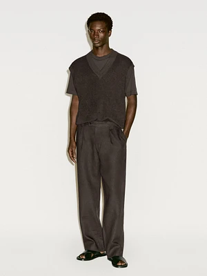 Linen blend knit vest - Limited Edition