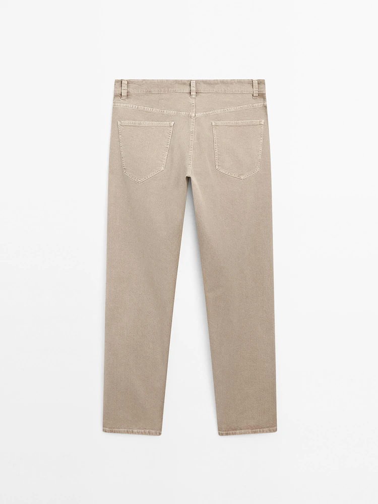 Faux jean relaxed fit