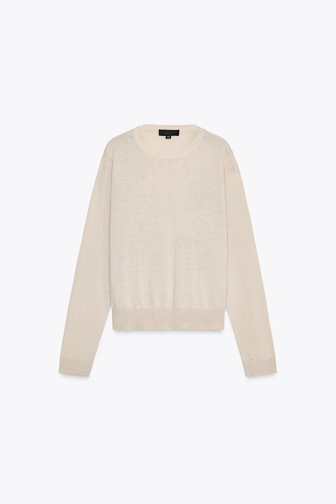BASIC WOOL BLEND KNIT SWEATER
