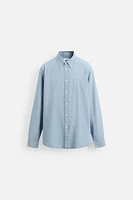 TEXTURED CHAMBRAY SHIRT