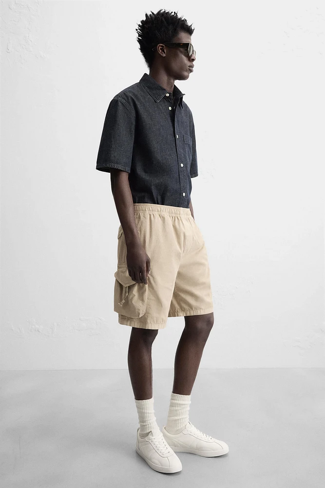 RELAXED FIT CARGO SHORTS