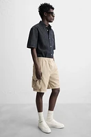 RELAXED FIT CARGO SHORTS