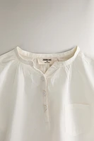CHEMISIER LARGE ENFANT COTON UNI