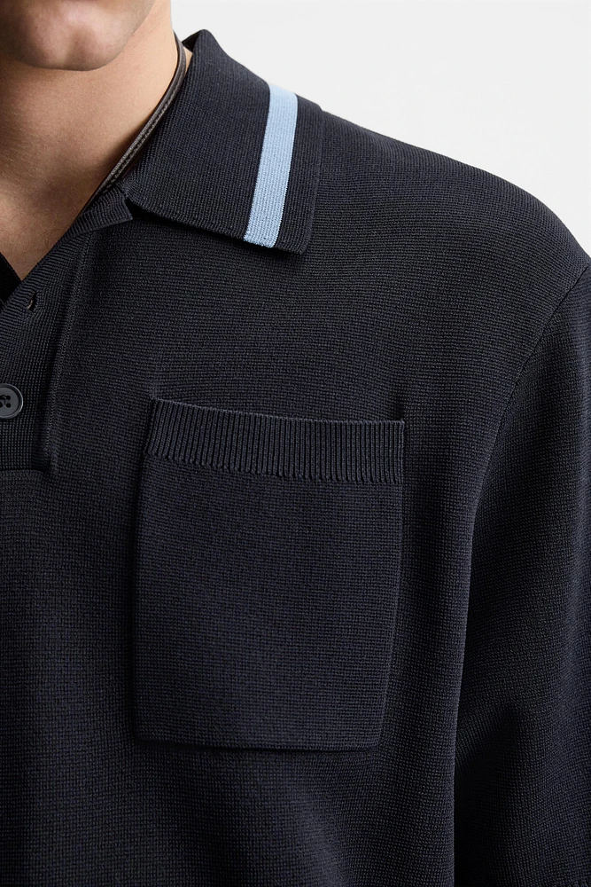 POLO EN MAILLE À POCHE
