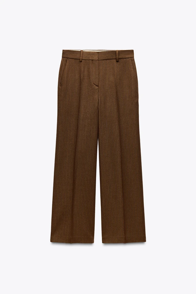 ZW COLLECTION MANTECO WOOL WIDE-LEG PANTS