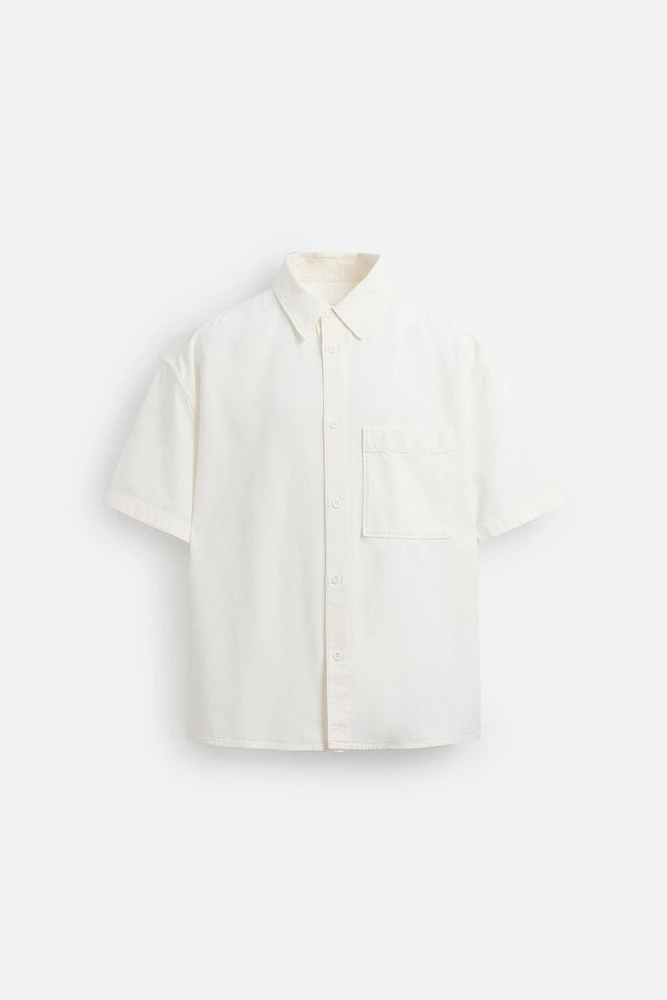 RELAXED FIT EMBROIDERED OVERSHIRT