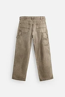 WASHED CARPENTER POCKET PANTS