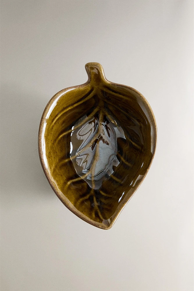 MINIBOL GRÈS FEUILLE