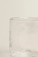 VERRE EN VERRE RECYCLABLE MARTELÉ