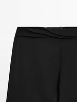 Pantalon straight détail taille