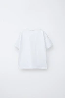 T-SHIRT À POCHE CŒUR EN CROCHET