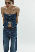 TRF DENIM BANDEAU TOP