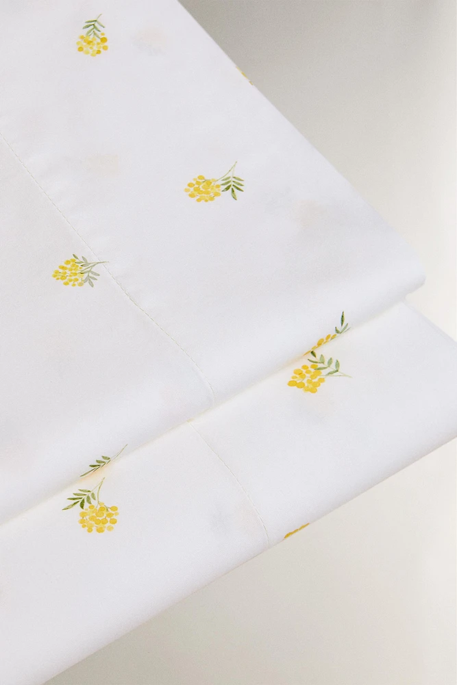 MIMOSA PRINT COTTON FLAT SHEET