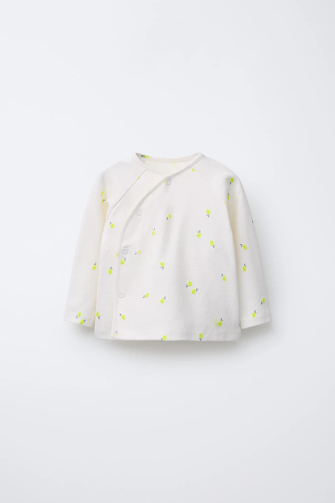 T-SHIRT CROISÉ CITRONS