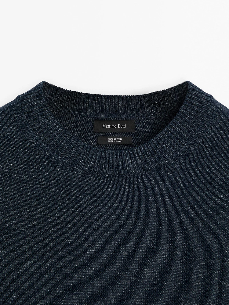 100% cotton knit sweater