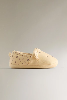 CHILDREN'S CHEETAH SLIPPERS