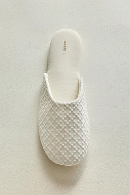 PLUMETIS FABRIC SLIPPERS WITH SATEEN DETAIL