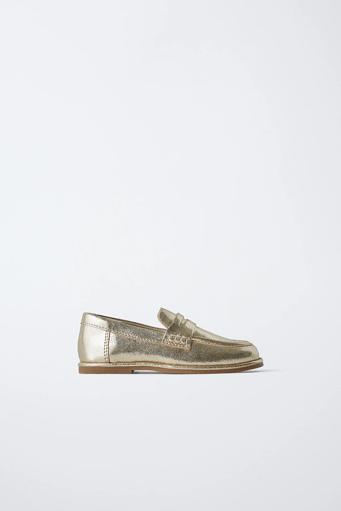 METALLIC LOAFERS