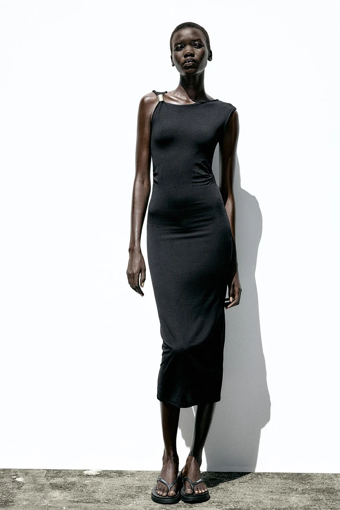 METALLIC APPLIQUÉ DRESS