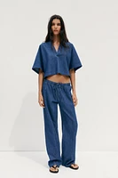 PANTALON PYJAMA DENIM TRF