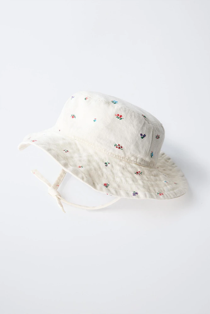 BONNET SERGE FLEURS