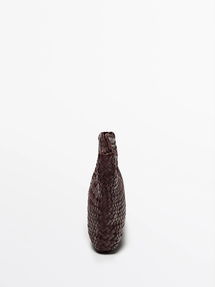 Woven nappa leather mini bag