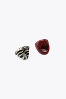 PACK OF 2 RESIN MAXI RINGS